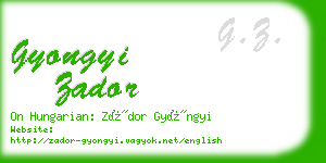 gyongyi zador business card